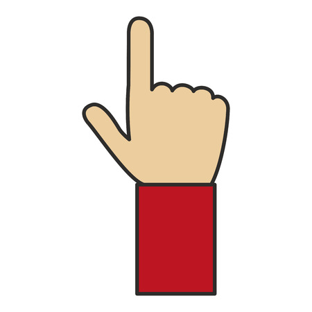 Human hand icon. Finger gesture palm and communication theme. Isolated design. Vector illustrationのイラスト素材