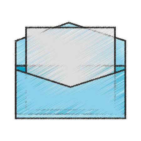 Envelope icon. Email mail message letter and marketing theme. Isolated design. Vector illustrationのイラスト素材