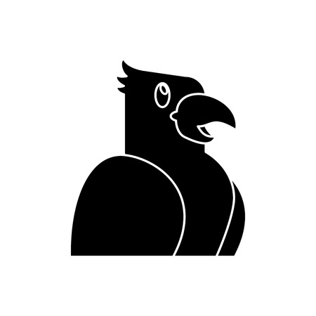 Bird icon. Pet animal domestic and care theme. Isolated design. Vector illustrationのイラスト素材
