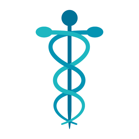 Caduceus icon. Medical and health care theme. Isolated design. Vector illustrationのイラスト素材