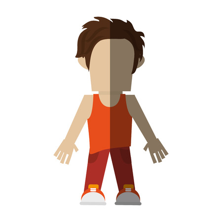 Man icon. Male avatar person and people theme. Isolated design. Vector illustrationのイラスト素材