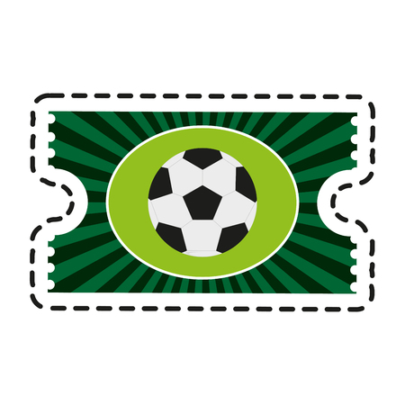 Ticket icon. Soccer sport hobby competition and game theme. Isolated design. Vector illustrationのイラスト素材