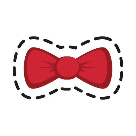 Bowtie icon. Hipster style vintage retro fashion and culture theme. Isolated design. Vector illustrationのイラスト素材