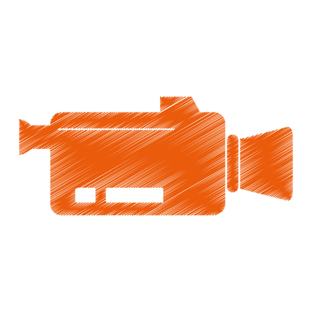 Videocamera device icon. Cinema movie video film and media theme. Isolated design. Vector illustrationのイラスト素材