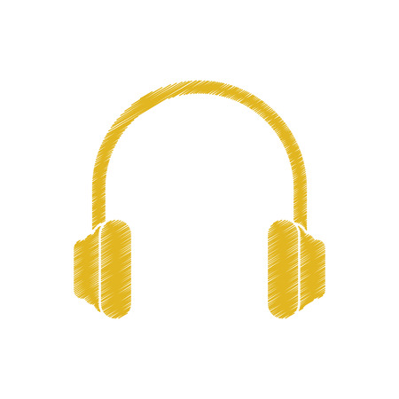 Headphone device icon. Music sound and stereo theme. Isolated design. Vector illustrationのイラスト素材