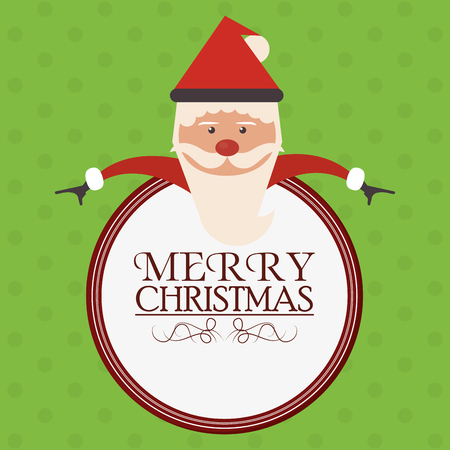 Santa cartoon icon. Christmas season decoration and celebration theme. Colorful design. Vector illustrationのイラスト素材