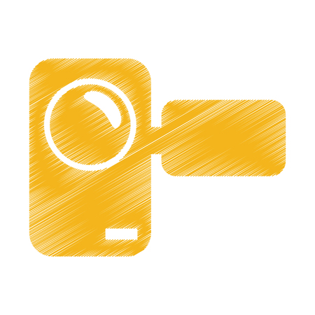 Videocamera device icon. Cinema movie video film and media theme. Isolated design. Vector illustrationのイラスト素材