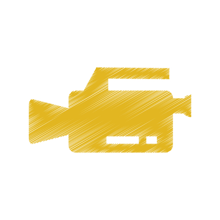 Videocamera device icon. Cinema movie video film and media theme. Isolated design. Vector illustrationのイラスト素材
