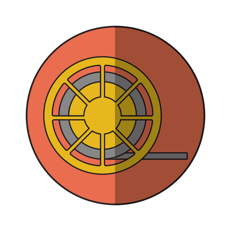 Film reel icon. Cinema movie video film and media theme. Isolated design. Vector illustrationのイラスト素材