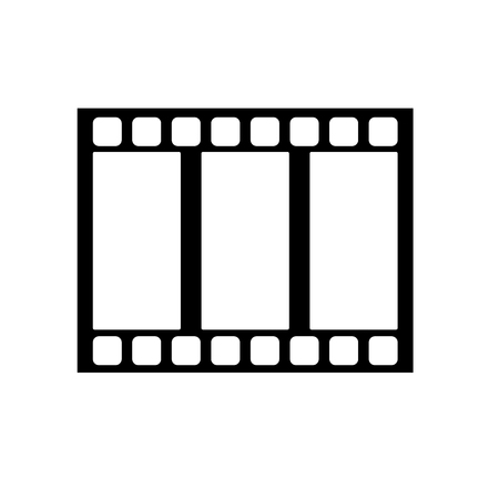 Film strip icon. Cinema movie video film and media theme. Isolated design. Vector illustrationのイラスト素材