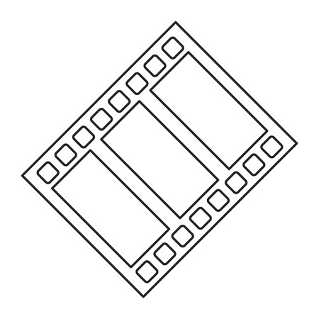 Film strip icon. Cinema movie video film and media theme. Isolated design. Vector illustrationのイラスト素材