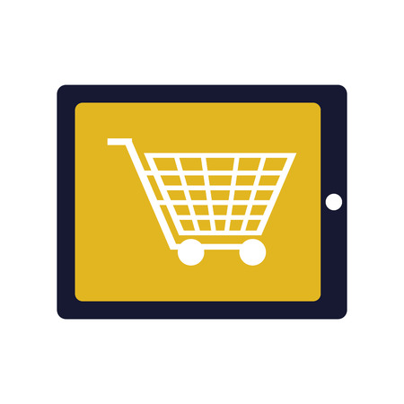 Tablet icon. Shopping commerce and market and store theme. Isolated design. Vector illustrationのイラスト素材
