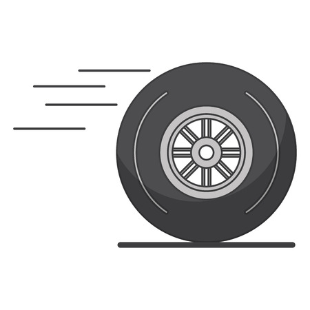 vehicle wheel icon. Transportation travel  trip and industry theme. Isolated design. Vector illustrationのイラスト素材