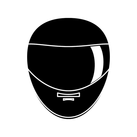 Helmet icon. Formula racing competition sport and speed theme. Isolated design. Vector illustrationのイラスト素材
