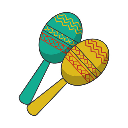 Maraca instrument icon. Music sound musical and communication theme. Isolated design. Vector illustrationのイラスト素材
