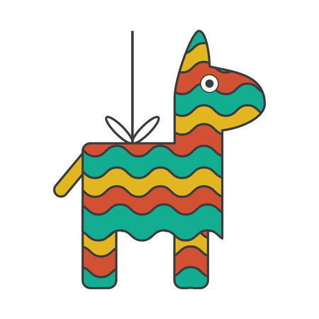 Pinata icon. Mexican culture tourism landmark and latin theme. Isolated design. Vector illustrationのイラスト素材
