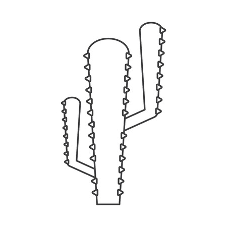 Cactus icon. Plant desert nature tropical summer and western theme. Isolated design. Vector illustrationのイラスト素材
