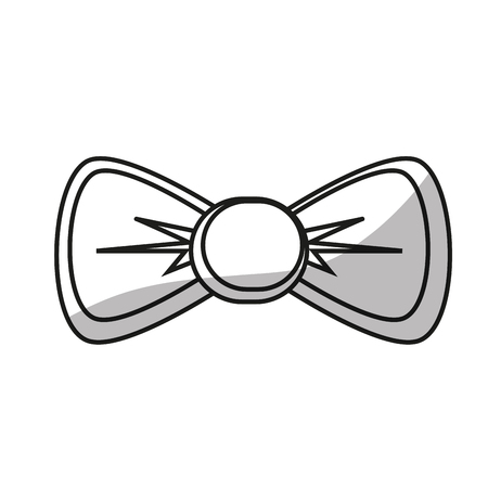 Bowtie icon. Hipster style vintage retro fashion and culture theme. Isolated design. Vector illustrationのイラスト素材