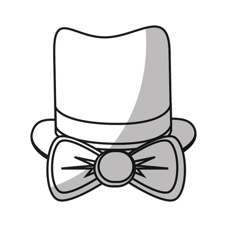 Hat and bowtie icon. Hipster style vintage retro fashion and culture theme. Isolated design. Vector illustrationのイラスト素材
