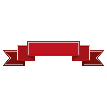 banner ribbon red graphic vector illustrationのイラスト素材
