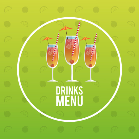 set cocktail design style vector illustrationのイラスト素材