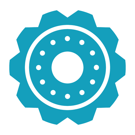 blue gear wheel engine cog icon vector illustrationのイラスト素材