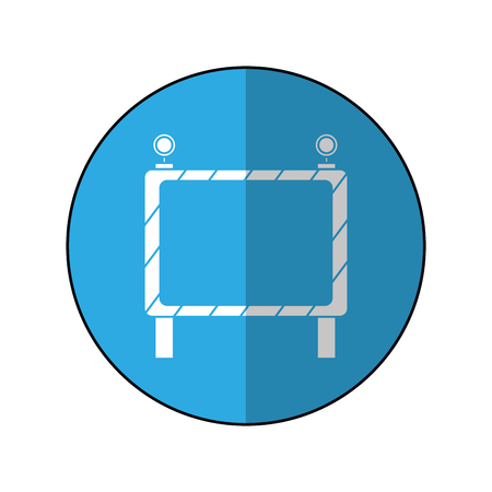 barricade safety maintenance work-blue circle shadow vector illustrationのイラスト素材