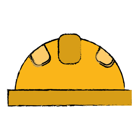 helmet protective head construction security drawing vector illustrationのイラスト素材