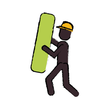 construction man element work drawing vector illustrationのイラスト素材