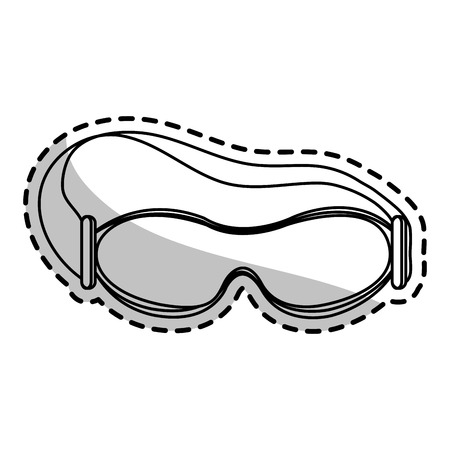 Glasses icon. Winter sport hobby and recreation theme. Isolated design. Vector illustrationのイラスト素材