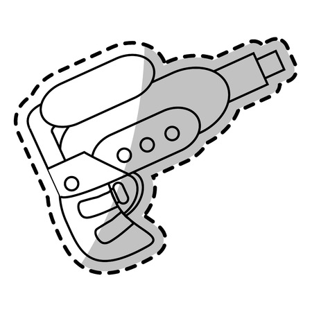 Water gun toy icon. Childhood play game and object theme. Isolated design. Vector illustrationのイラスト素材