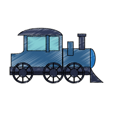 Train toy icon. Childhood play game and object theme. Isolated design. Vector illustrationのイラスト素材
