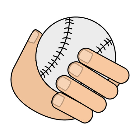 Baseball toy icon. Childhood play game and object theme. Isolated design. Vector illustrationのイラスト素材