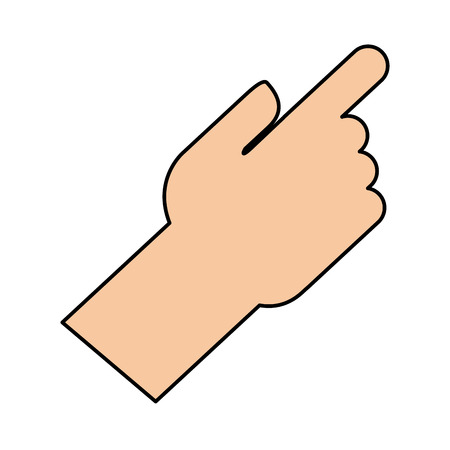 Human hand icon. Finger gesture palm and communication theme. Isolated design. Vector illustrationのイラスト素材