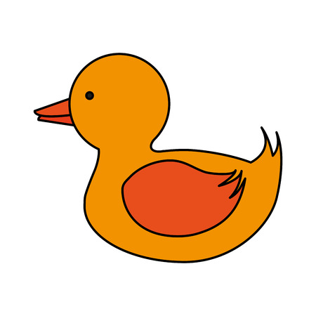 Duck toy icon. Childhood play game and object theme. Isolated design. Vector illustrationのイラスト素材