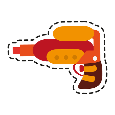 Water gun toy icon. Childhood play game and object theme. Isolated design. Vector illustrationのイラスト素材