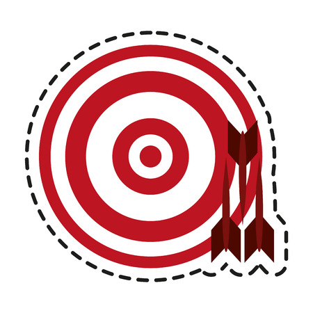 Target toy icon. Childhood play game and object theme. Isolated design. Vector illustrationのイラスト素材