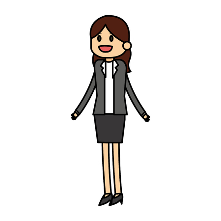 Businesswoman icon. Business businesspeople and businessperson theme. Isolated design. Vector illustrationのイラスト素材