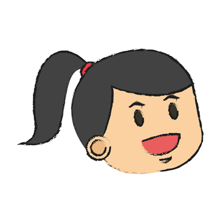 Kid cartoon icon. Childhood little people and person theme. Isolated design. Vector illustrationのイラスト素材