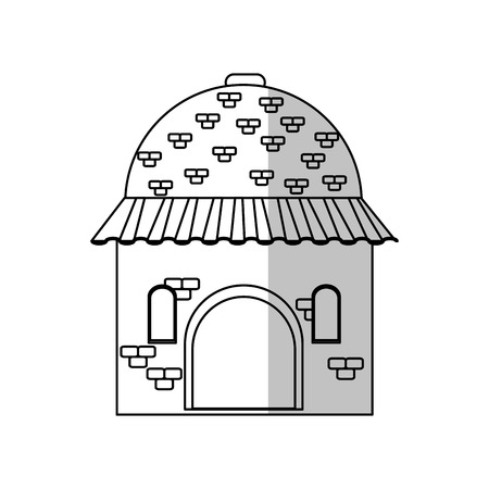 building icon. Mexican culture landmark and latin theme. Isolated design. Vector illustrationのイラスト素材