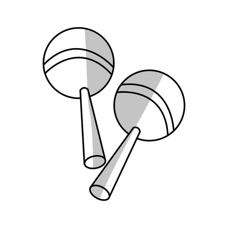 maraca icon. Instrument music sound and musical theme. Isolated design. Vector illustrationのイラスト素材