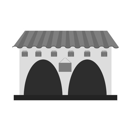 building icon. Mexican culture landmark and latin theme. Isolated design. Vector illustrationのイラスト素材