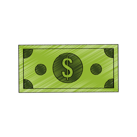 Bill icon. Money financial item commerce and market theme. Isolated design. Vector illustrationのイラスト素材