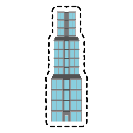 Tower building icon. Architecture urban modern and metropolis theme. Isolated design. Vector illustrationのイラスト素材