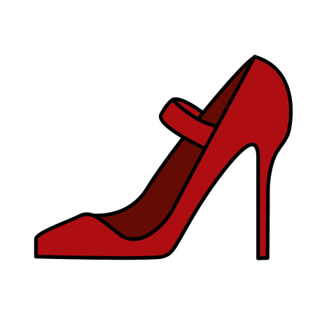woman red heel icon vector illustration graphic designのイラスト素材
