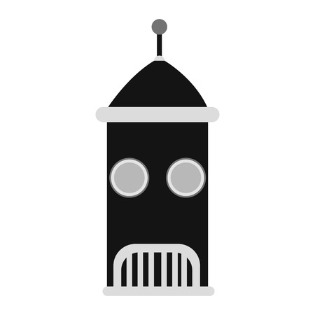 Robot cartoon icon. Robotic technology machine cyborg and science theme. Isolated design. Vector illustrationのイラスト素材