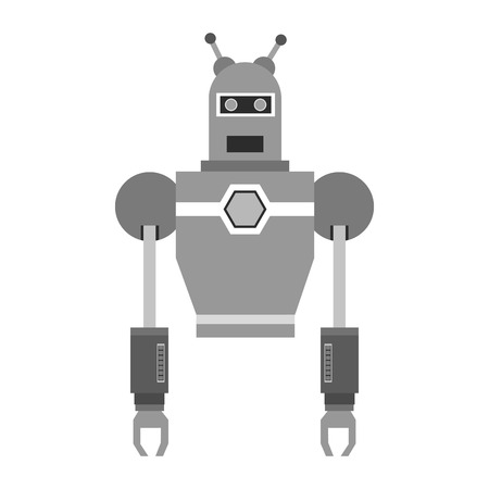 Robot cartoon icon. Robotic technology machine cyborg and science theme. Isolated design. Vector illustrationのイラスト素材