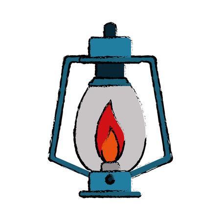 drawing lamp kerosene old lantern camping vector illustration eps 10のイラスト素材