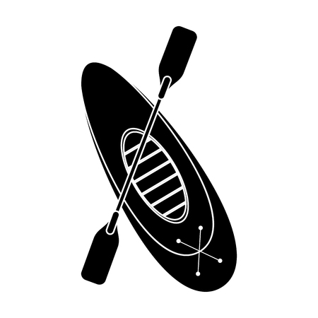pictogram kayaking board oar recreation camping vector illustration eps 10のイラスト素材