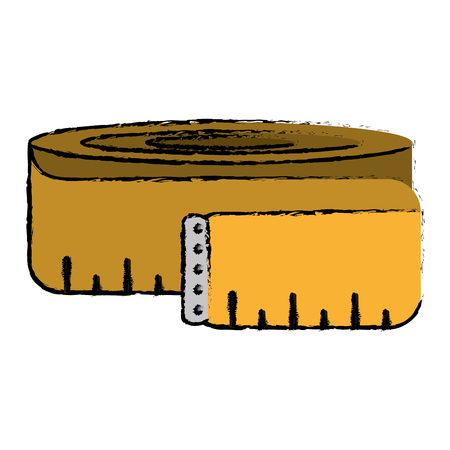 drawing measuring tape lose weight fitness gym vector illustration eps 10のイラスト素材